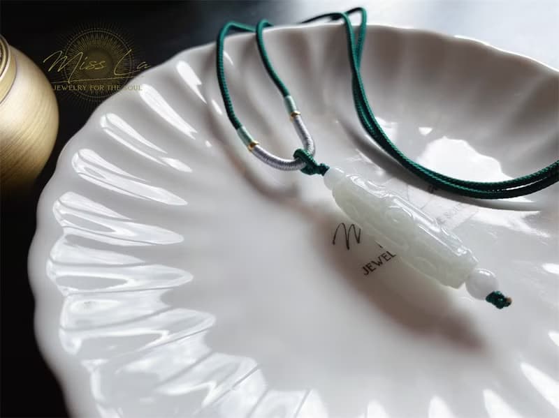 天然緬甸玉翡翠 九眼天珠 項鍊 禮物 天然石 免除一切災厄