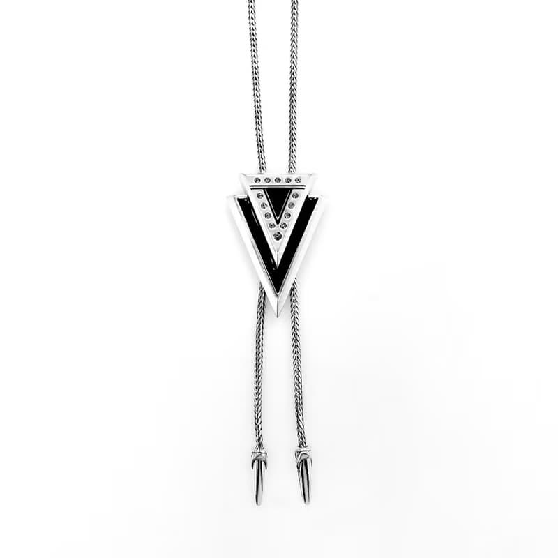 幾何三角形 保羅領帶 Bolo Tie 領繩項鍊 金屬繩領帶 長項鍊