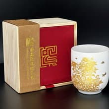 【ViREO】常玉燦若繁華 麗致單杯松木禮盒組 晶霜白 | 歷史博物館
