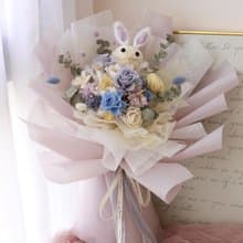 永生花束|暮藍月兔-情人.生日.結婚紀念.永生花.升遷.畢業花束.