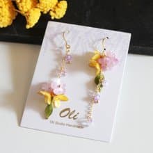【櫻花與桂花耳環】 櫻花不對稱耳環  耳環/耳夾