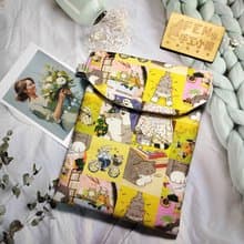 袋物系列-韓國薄棉布動漫風貓咪款-7.8吋電子書保護套-收納保護袋