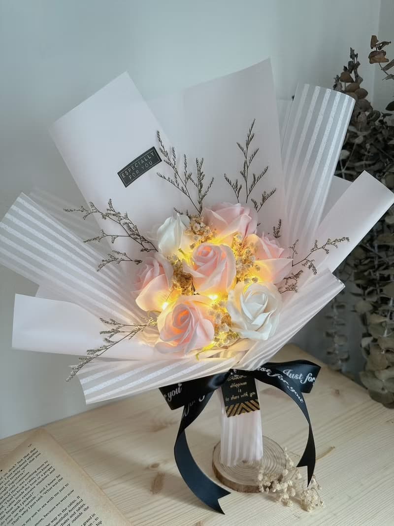 香皂花束 玫瑰花 香皂玫瑰 禮盒 花束 乾燥花 乾燥花束 情人節