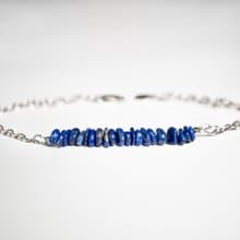 Lapis Lazuli Bracelet, 925 Silver, Taurus, Virgo Birthstone, Sagittarius Gift