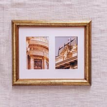 【懷舊Shabby Chic】8x10手工舊化相框  雙3x5開孔襯卡