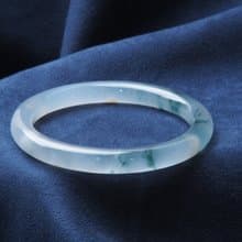 水玻光 | 冰玻種 / 飄蘭花 / 圓條鐲 / 手圍18.5-19 | 天然A貨翡