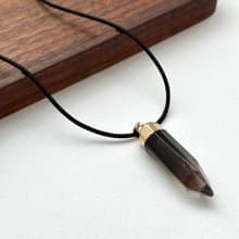 【天蠍射手座|11月】茶晶六角柱鍍金項鏈 安定思緒 招財 事業運