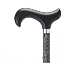 【守護您的夜間安全】夜間時尚反光手杖 - 蜂巢黑 伸縮輔具