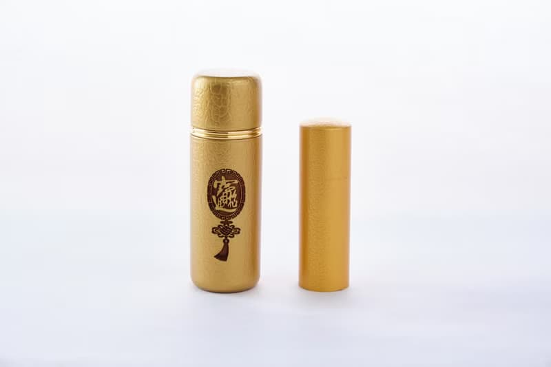 花梨木金色彩繪招財進寶瓶身印章套組