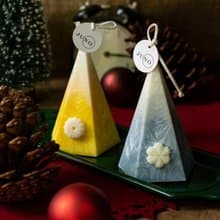 【訂製】香氛漸層冰花蠟燭 - 手工訂製/天然大豆蠟・JUNO Candle