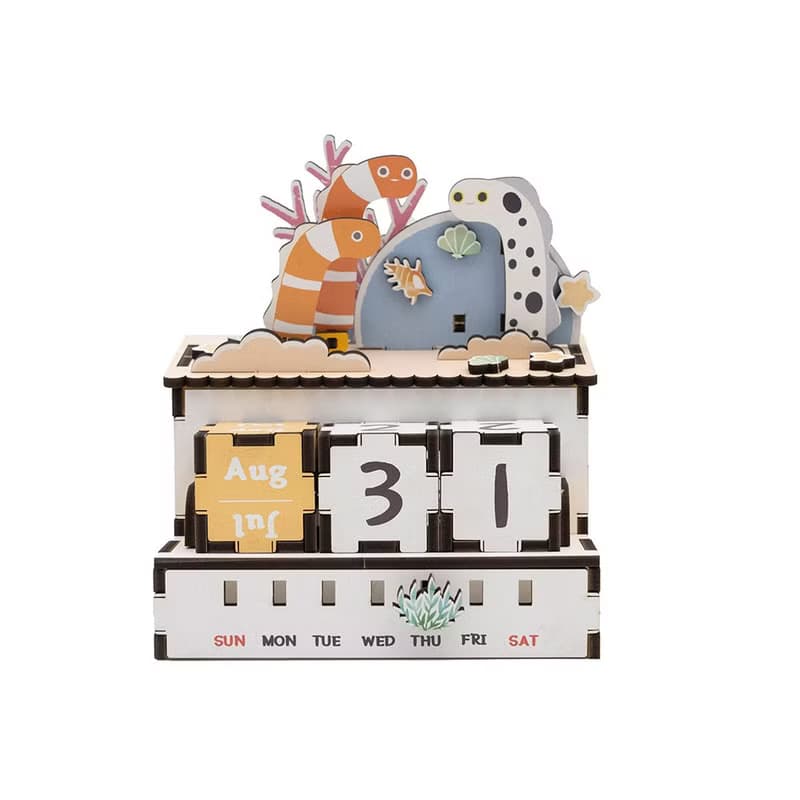 【 DIY手作】搖搖好朋友系列 萬年曆 海洋可愛動物 聖誕禮物