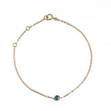 迷你油畫蛋白石手鍊 - 18k純金 - 歐泊