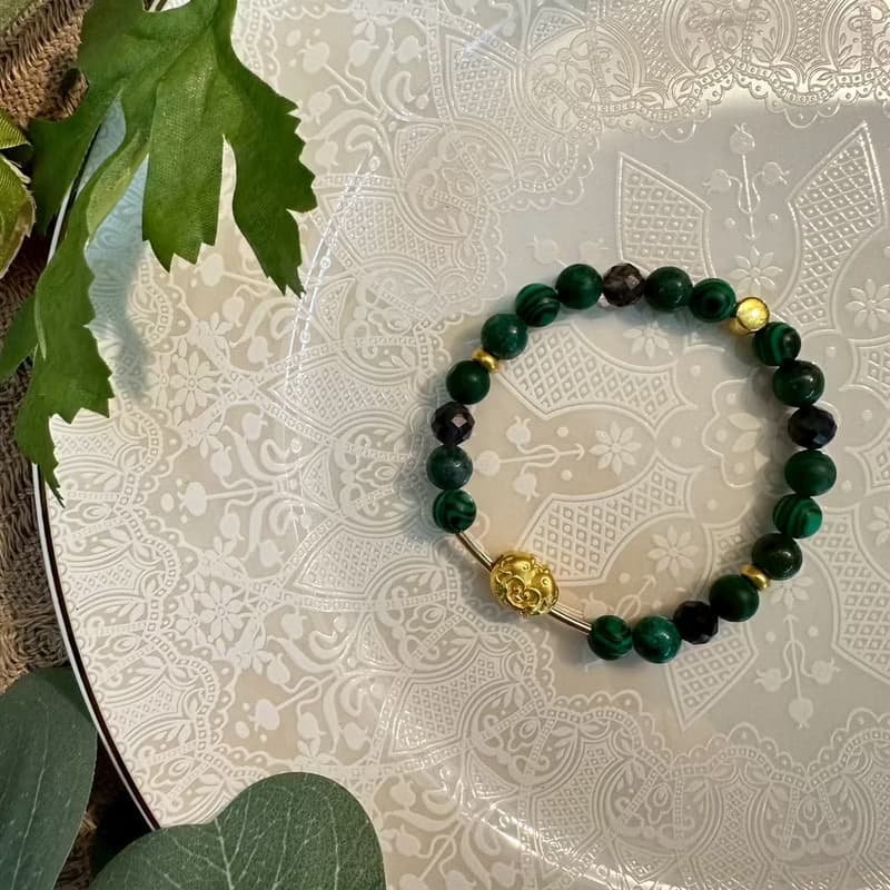 雙魚黃金幸運彈性手鍊