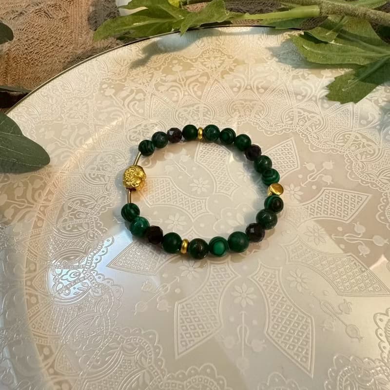 雙魚黃金幸運彈性手鍊