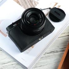 適用機型Sony RX1R III 手掌紋皮革相機底座皮套