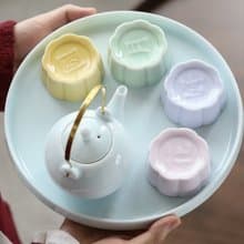 花好月圓茶禮套裝 聖誕禮物 茶壺茶杯贈茶盤 月餅造型