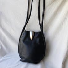 FOAK古著 西班牙LUPO墨藍色牛皮古董包