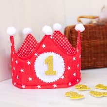 Baby Crown, Red Play Crown, Pretend Play Crown, Party Hat, 1st Birthday Crown