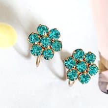 vintage jewelry  清秀小花萊茵 夾式耳環