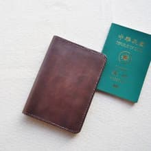 皮革護照夾 / 護照套 -焦茶