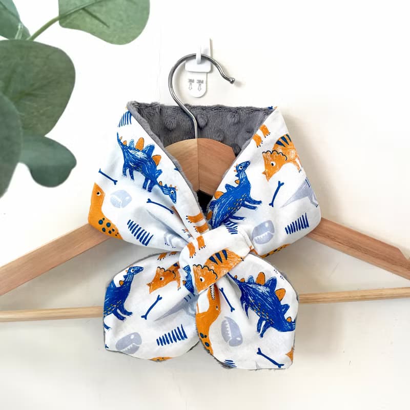 兒童圍巾・固定式圍巾・恐龍款