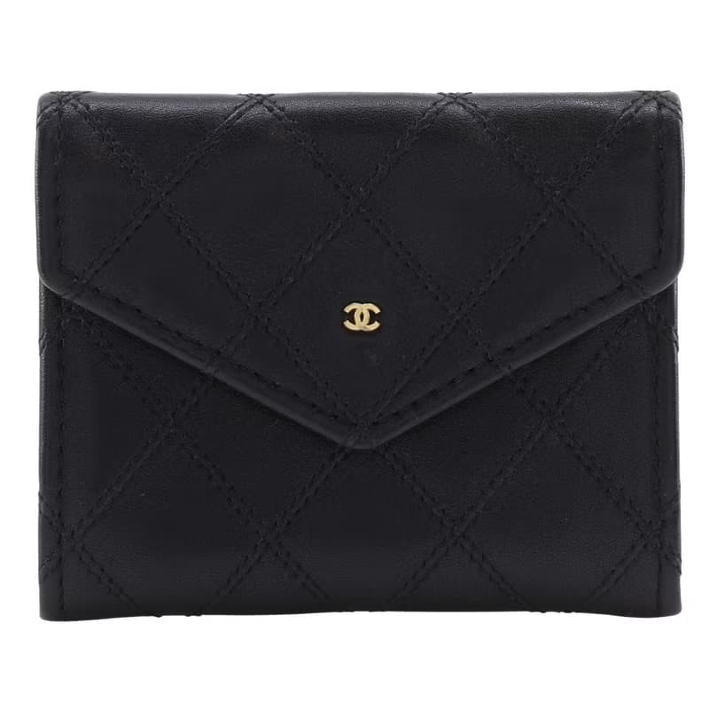 【日本直送】シャネル CHANEL ビコローレ コインケース ココマーク カーフ 黒 レディース【中古】