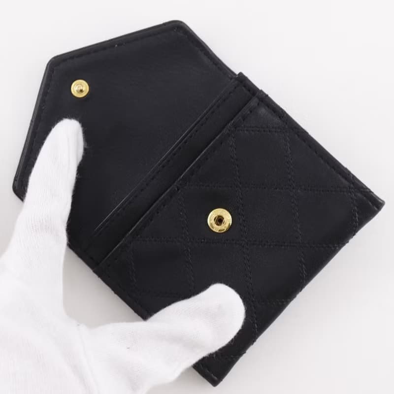 【日本直送】シャネル CHANEL ビコローレ コインケース ココマーク カーフ 黒 レディース【中古】