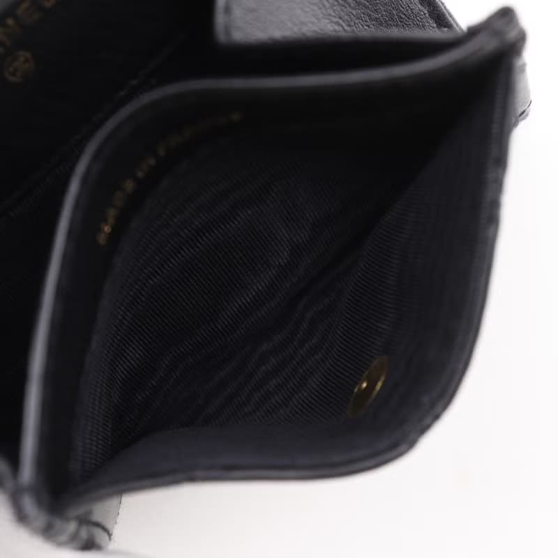 【日本直送】シャネル CHANEL ビコローレ コインケース ココマーク カーフ 黒 レディース【中古】