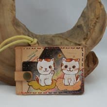 三層皮革卡套證件套最佳拍檔-貓星人