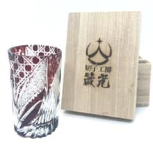 アガベ・デ・ジュビア　赤　切子/ショットグラス/贈り物/プレゼント/デザイン性/高品質/切子作家/切子職人