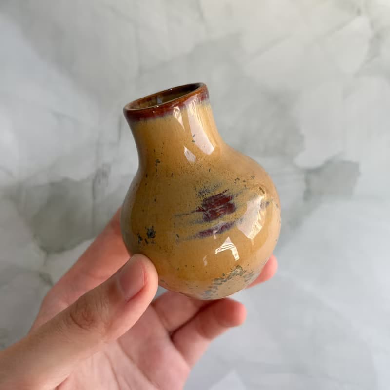手工陶瓷迷你花瓶 擴香瓶 花器 精油瓶 花瓶 陶藝花器 母親節禮物
