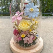 法式雜貨風 春日花園 永生花 浪漫小夜燈