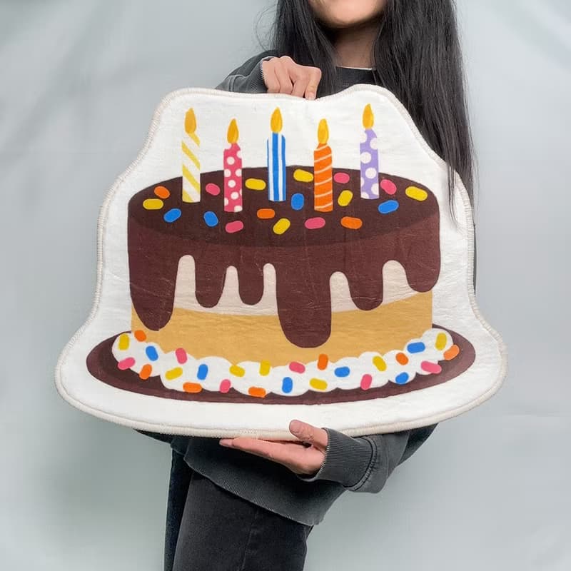 生日蛋糕地毯 生日礼物 防滑地垫