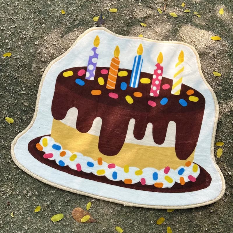 生日蛋糕地毯 生日礼物 防滑地垫