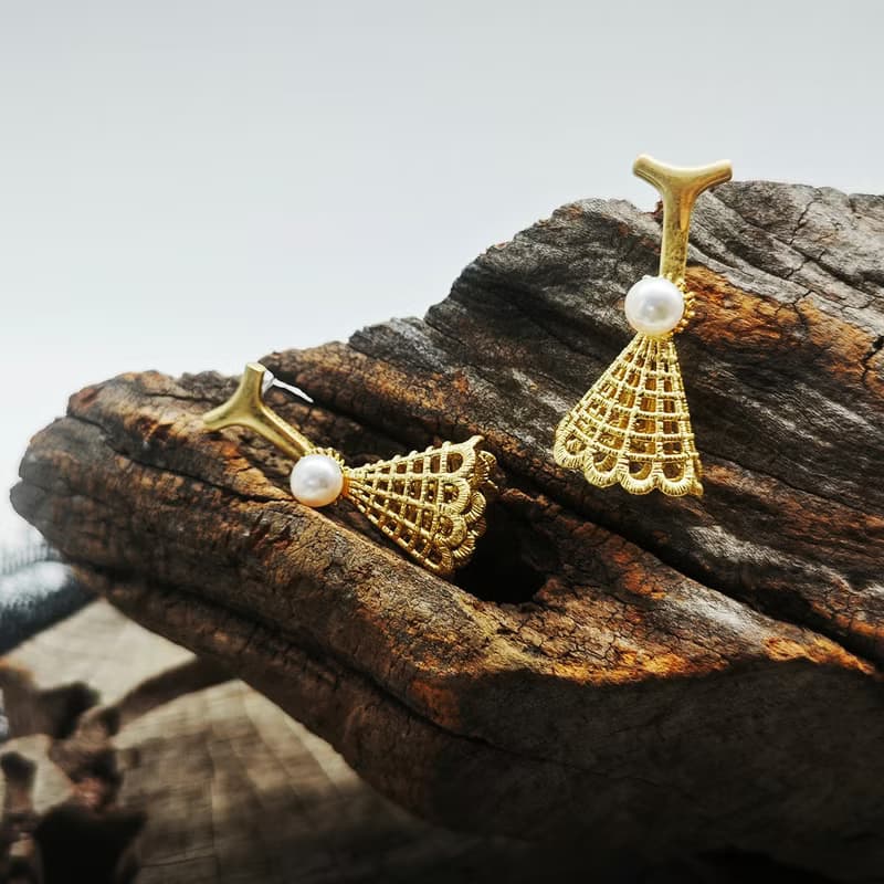 馬面舞會原創設計紋理氣質簡約復古高級感百搭小眾耳環耳飾耳釘