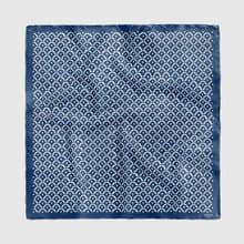 Silk satin scarf - Pineapple On Blue