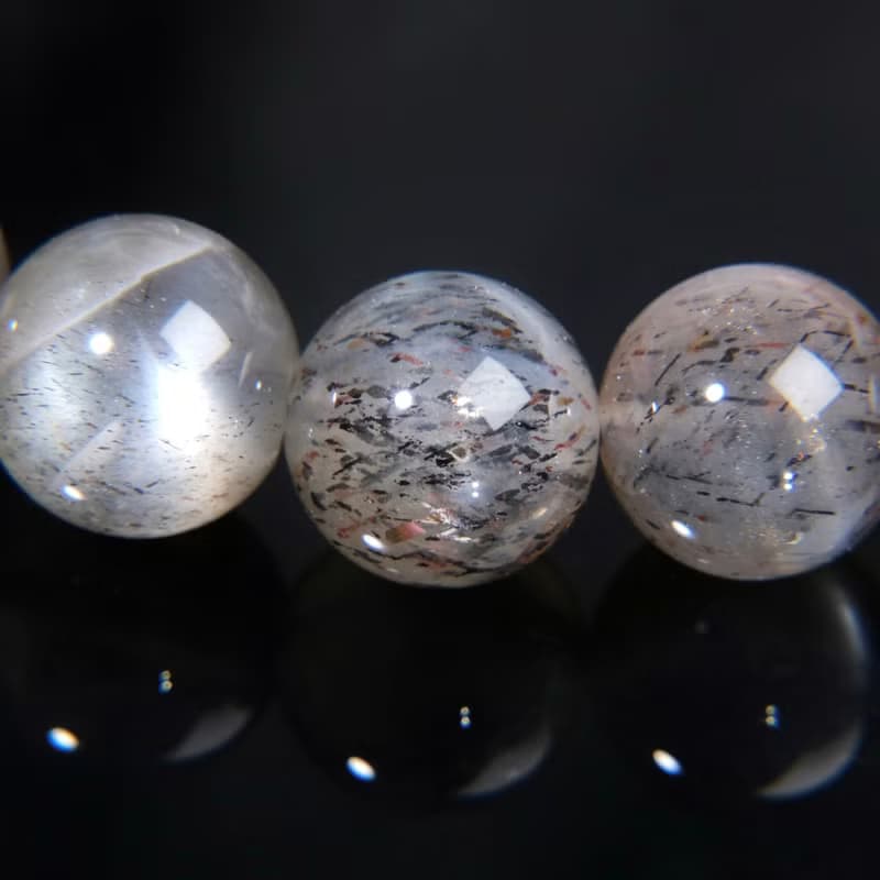 一圖一物| #634 10.5mm 黑金太陽石水晶手鍊 招財開運 天然稀有