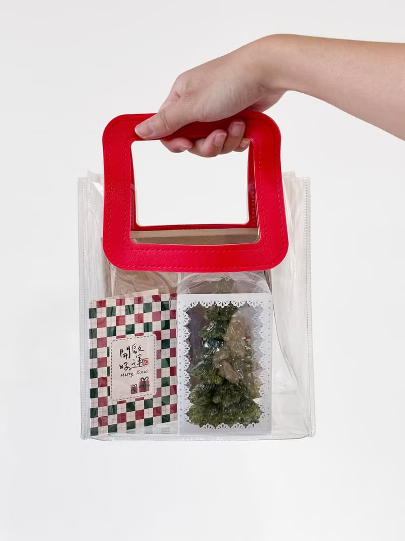 【聖誕禮盒】水晶聖誕樹+雷雕燈座 | 交換禮物 聖誕禮物 | 橄欖石