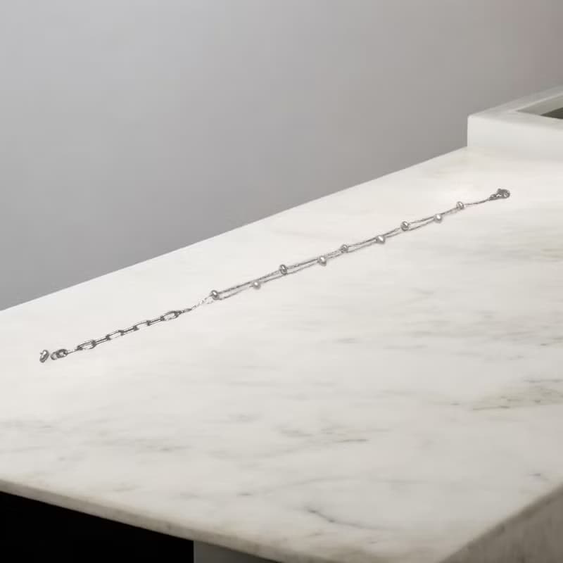 雙層天然淡水珍珠手鏈