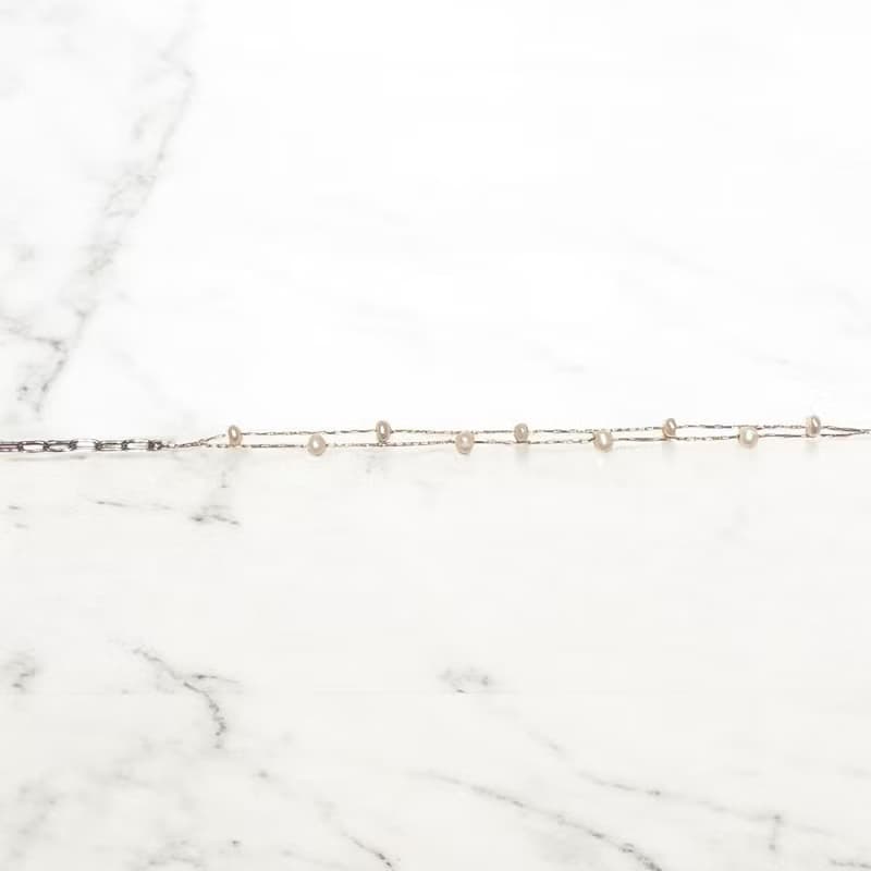 雙層天然淡水珍珠手鏈