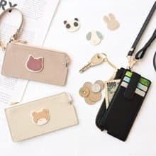 フラグメントケース 【 simple アニマル ステッチ ワッペン 】 ミニ財布 薄型 コンパクト財布 ミニウォレット 小さい財布 長財布 A280I