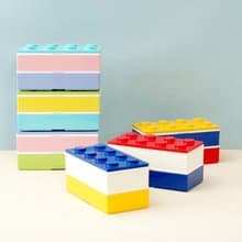 P:BLOCK トリオブロック 2段 弁当箱 480ml 保冷剤 お箸付き 電子レンジ対応 食洗機対応 軽量 職人が仕上げた一品 子供 ギフト 日本製