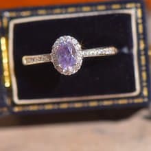 Purple Moissanite Ring, 1 Ct Purple Moissanite Ring