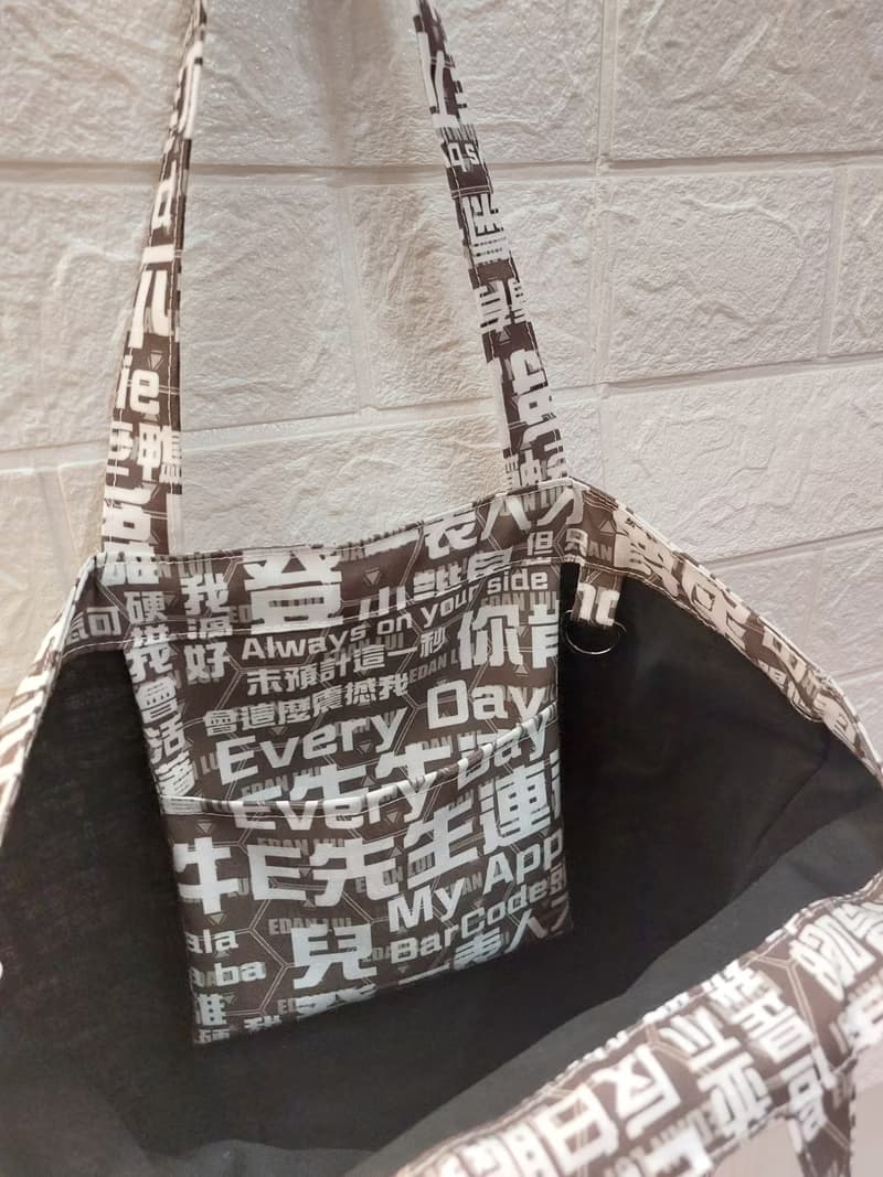 現貨|Handmade| Mirror Edan 呂爵安文字系Totebag側孭袋(啡色)