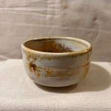 純手捏柴燒絞泥茶碗  / 小平凡手作