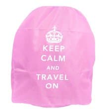 英倫風格背包防光套 - 粉紅色