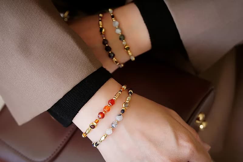 事業 x 黑髮晶 拉長石 藍金沙 18K金 手作 磁扣【星空浩瀚】手鍊