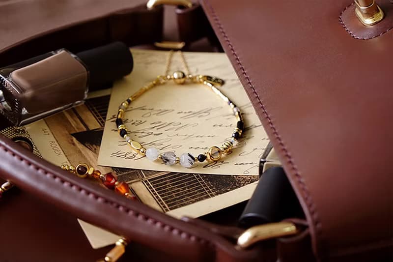 事業 x 黑髮晶 拉長石 藍金沙 18K金 手作 磁扣【星空浩瀚】手鍊