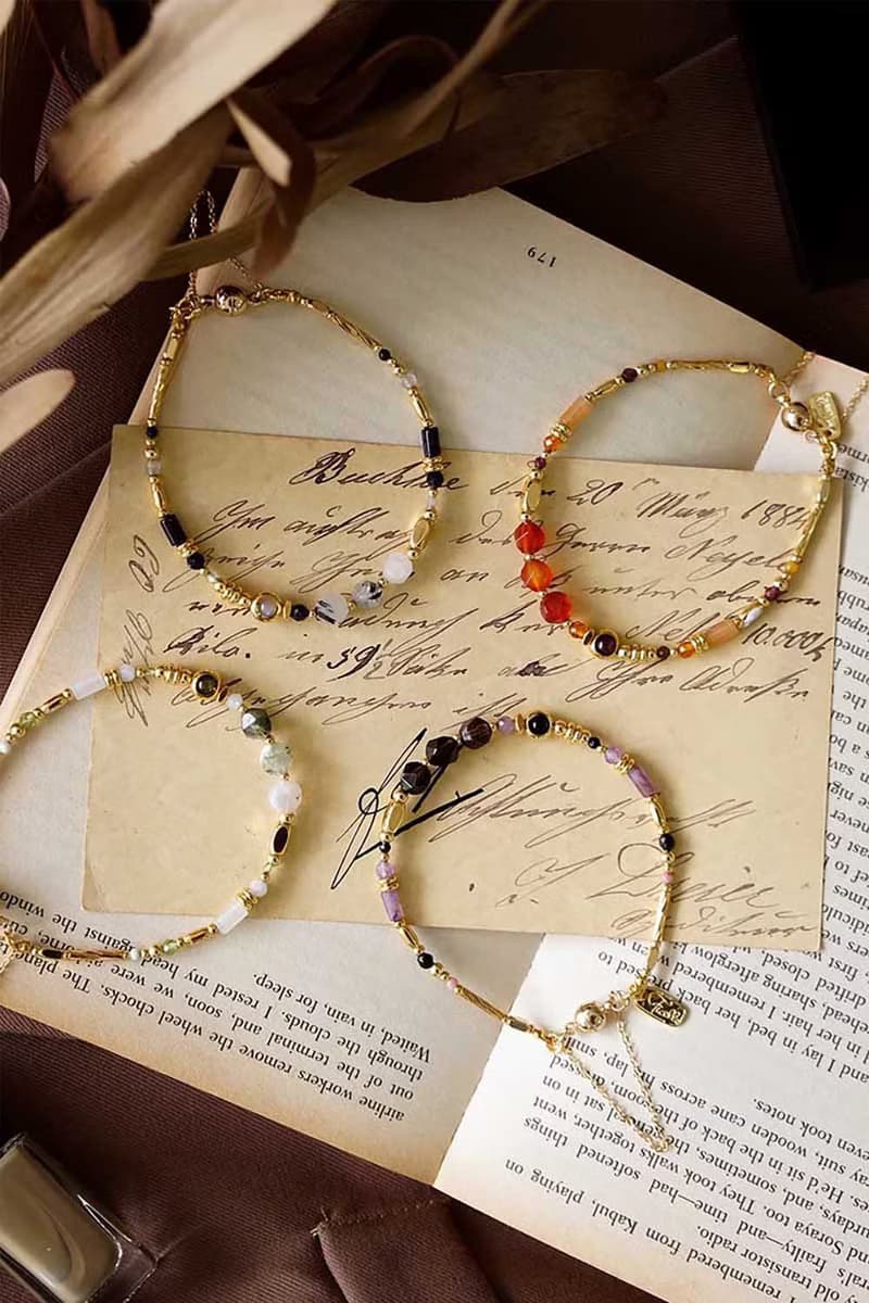 事業 x 黑髮晶 拉長石 藍金沙 18K金 手作 磁扣【星空浩瀚】手鍊