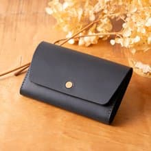 シンプルなマチつきカードケース 名刺入れ　Patan-card マチつき #Navy【入学祝】【就職祝】【カスタム可能なギフト】